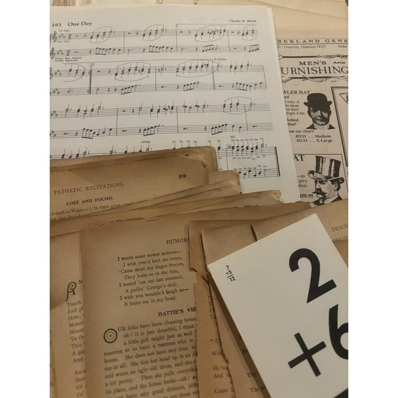 Vintage Ephemera Lot Junk Journal Paper Scrapbooking Crafting Book‎ Pages 20O+ - Picture 1 of 16